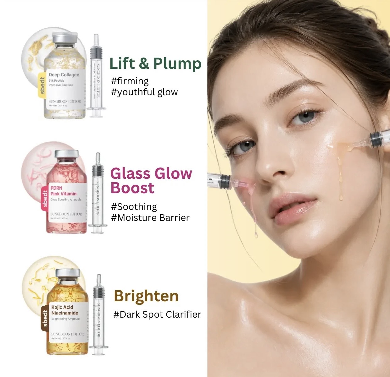 Sungboon – PDRN Pink Vitamin Glow Boosting Ampoule 40 ml - Billede 2